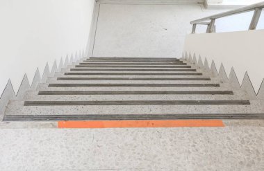 Yakın, yol aşağı merdiven terrazzo, mermer zemin