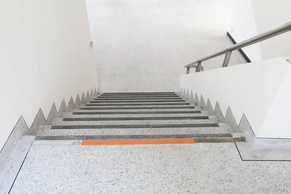 Close up, way down the Stairs terrazzo, marble floor — стоковое фото