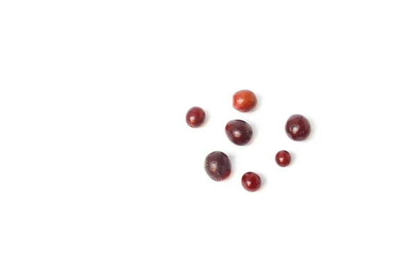 红提葡萄新鲜白色背景上 — 图库照片
