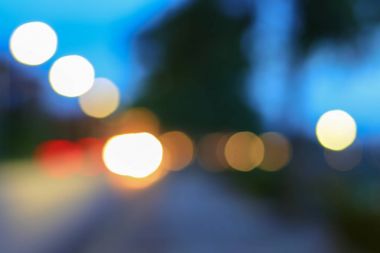 Soyut bulanık bokeh colorfu güzel polis ile gece görünümü