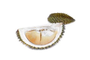 Beyaz adam temiz durian sarı etler tropikal meyve