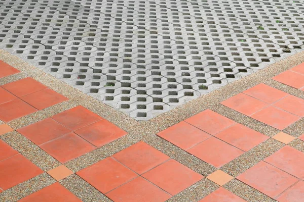 Muster Blockfliesen Boden Textur Sandstein oder Stein waschen — Stockfoto