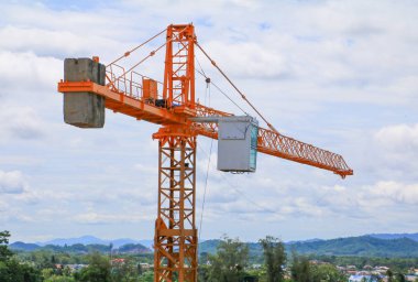 Vinç sanayi seçici odak inşaat bina sitesi şehir 