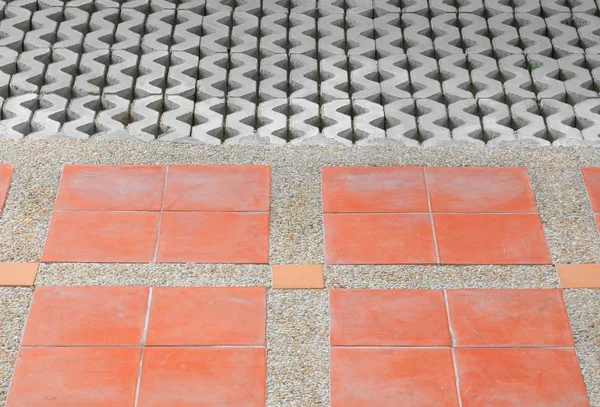 Muster Blockfliesen Boden Textur Sandstein oder Stein waschen Backg — Stockfoto