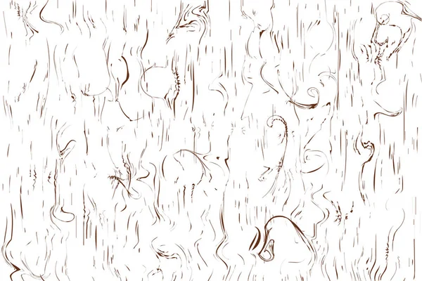 片麻岩线纹纹理木头, 表面褐色在白色背景向量例证 — 图库矢量图片
