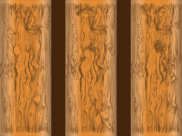 木の板のライン パターンのテクスチャと背景の線表面の茶色美しいボードを意地汚い ベクトル図 — ストックベクタ