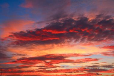 gökyüzü günbatımı ve hareket bulut, güzel renkli akşam natu
