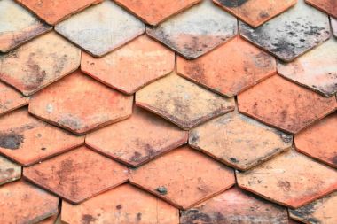 Eski kiremit çatı Tayland tarzı doku, Select odak shal ile