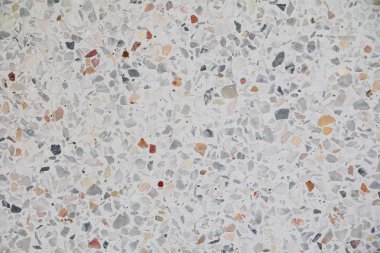 Doku, arka plan için Terrazzo Mermer yüzey zemin taş duvar