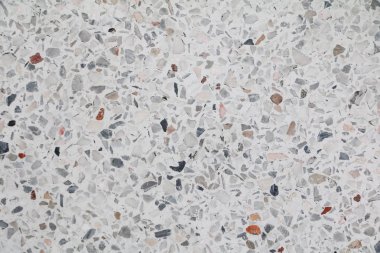 Doku, arka plan için Terrazzo Mermer yüzey zemin taş duvar
