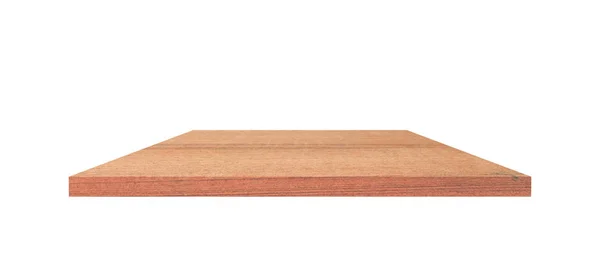 Wood Shelf Isolated White Background Clipping Path — Stock Photo, Image