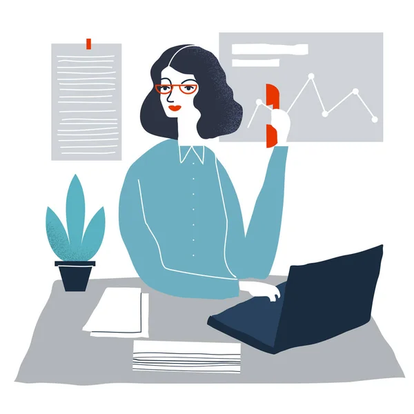 çizilmiş ofis çalışanı