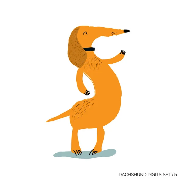 Ilustração dachshund bonito —  Vetores de Stock