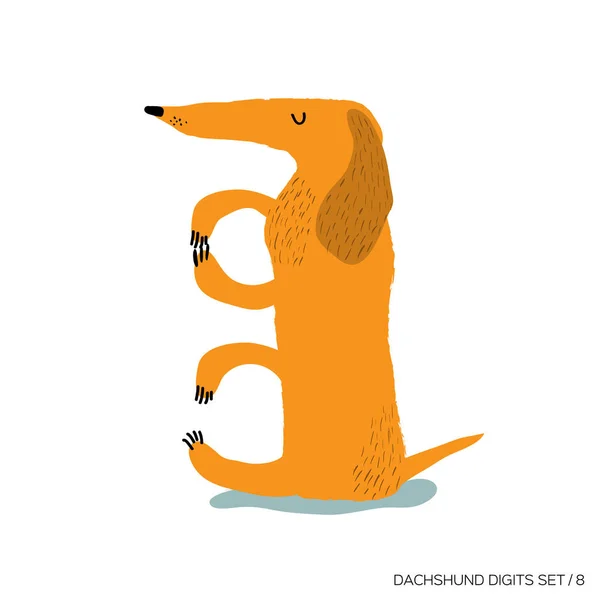 Ilustração dachshund bonito —  Vetores de Stock