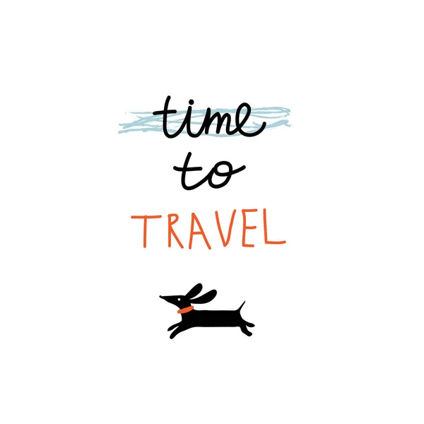 Time to travel card — Stock Vector