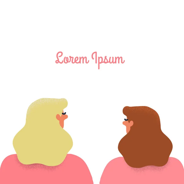 Dos mujeres vestidas de rosa Ilustraciones de stock libres de derechos