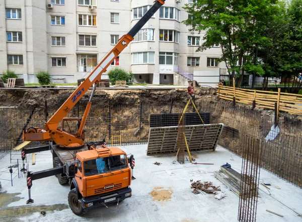Voronezh Russland Juni 2019 Bau Der Grube Für Den Bau — Stockfoto
