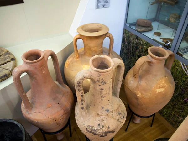 Azov Russia July 2019 Clay Amphorae Exhibits Azov Historical Archaeological — Stockfoto