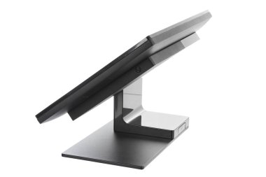 Nokta-in satış sistemi ile beyaz arka plan üzerinde ekran monitör