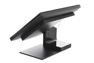 Nokta-in satış sistemi ile beyaz arka plan üzerinde ekran monitör