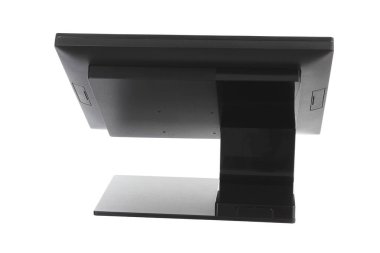 Nokta-in satış sistemi ile beyaz arka plan üzerinde ekran monitör