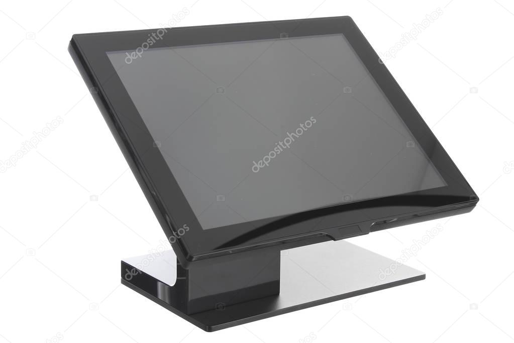 Point Of Sale System with Screen Monitor On White Background