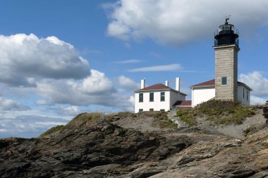 Beavertail Lighthouse in Jamestown, Rhode Island clipart