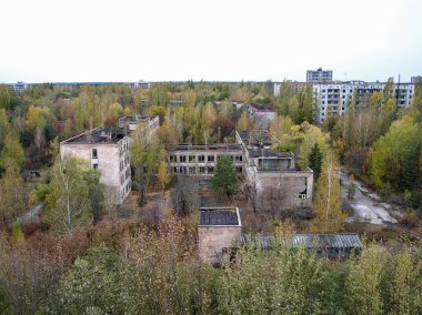 Pripyat Chernobyl dışlama bölgesi, Ukrayna, 2016