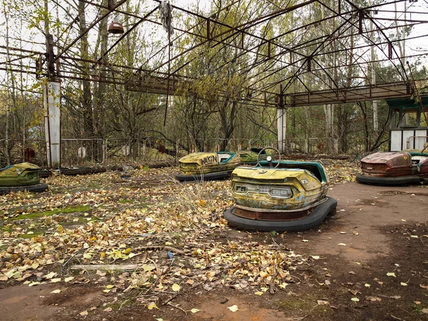 Roda gigante em Pripyat cidade fantasma perto de Chernobyl, 2016 — Fotografia de Stock