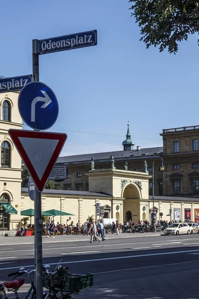 Odeonsplatz em Munique, Alemanha, 2015 — Fotografia de Stock