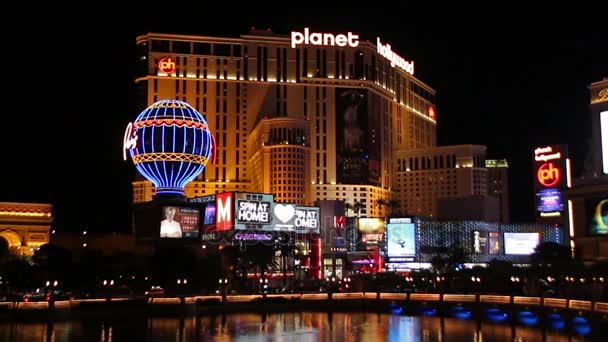Las Vegas Boulevard και τον πλανήτη Χόλιγουντ, ΗΠΑ, 2017 — Αρχείο Βίντεο
