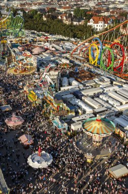 Oktoberfest fairgound 2016 Münih, Almanya,