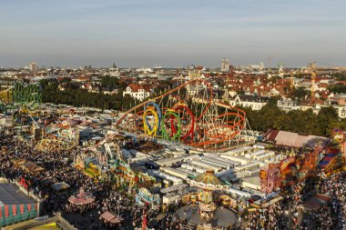 Oktoberfest fairgound 2016 Münih, Almanya,
