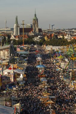 Oktoberfest fairgound 2016 Münih, Almanya,