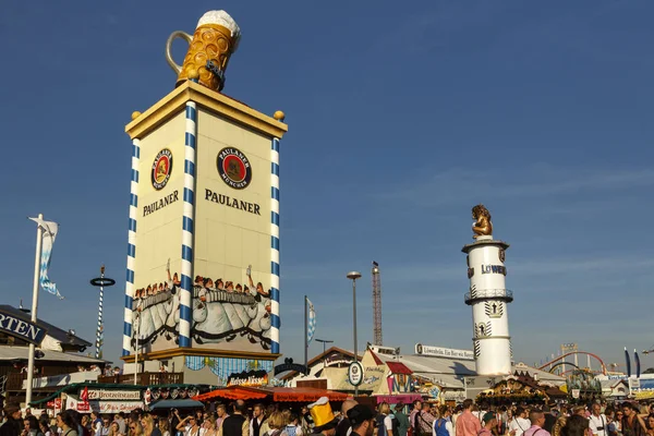 stock image Paulaner tower at Oktoberfest in Munich, 2016