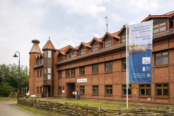 Edificio della riserva della biosfera a Ruehstaedt, Germania, 2017 — Foto Stock