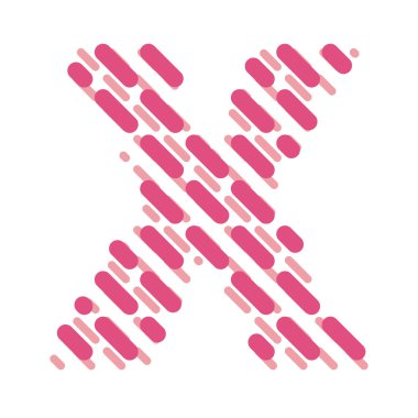 Çizgili latin alfabesi mektubu X. kuluçkalık yazı tipi