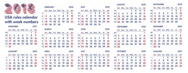 2018 Amerikan takvim hafta illüstrasyon vektör