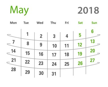 2018 komik orijinal kılavuz yaratıcı takvim olabilir