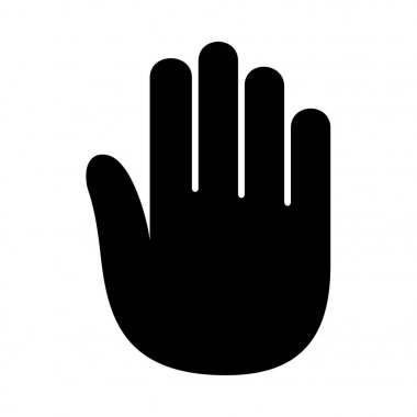 El avuç Merhaba vektör logosu. Basit tarzı.