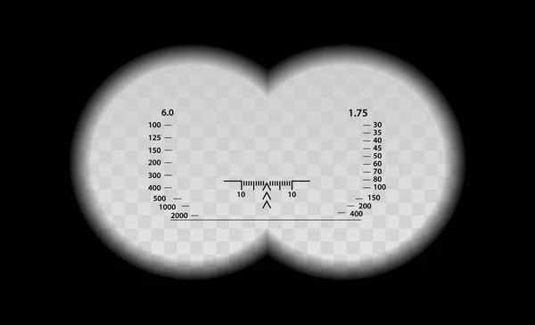 Optik görüş dürbün ölçek askeri Manzaralı.