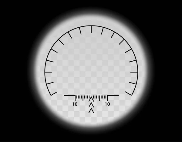 Blick durch den optischen Blick. militärisches Ausmaß. — Stockvektor