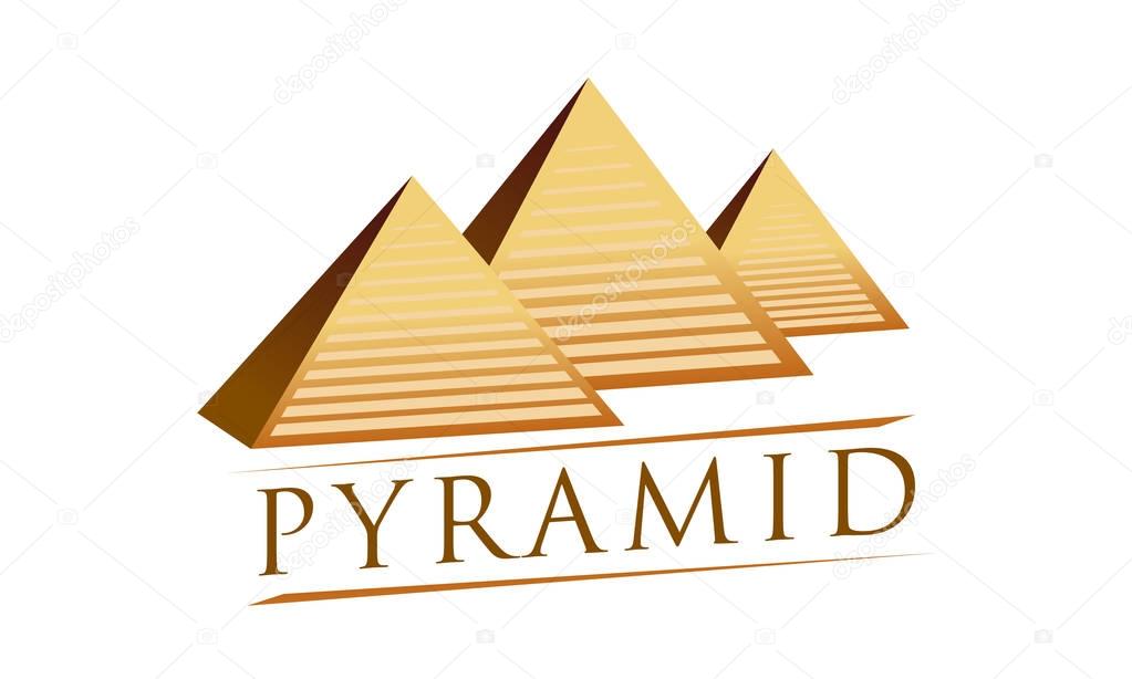 Egyptian pyramids vector logotype.