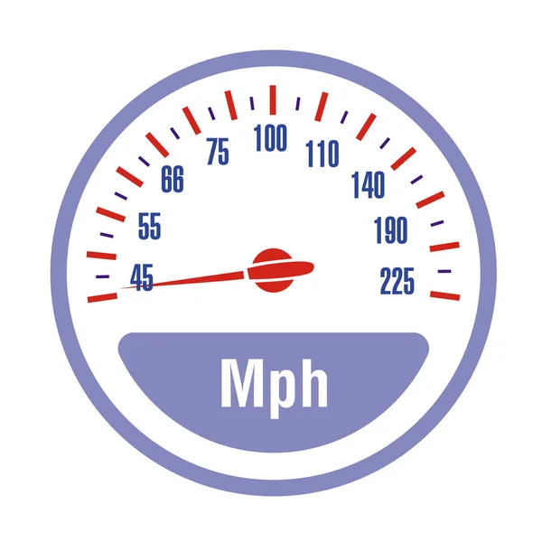 Illustration vectorielle de l'échelle du compteur de vitesse . — Image vectorielle