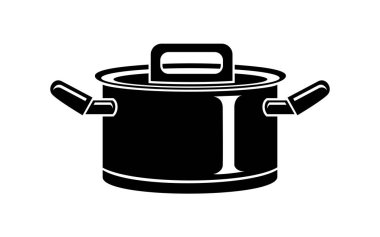 Kızartma sıcak tencere yemek pan simgeler. Sıcak tencere yemek pan vektör simgesi web için kızartma basit örnek