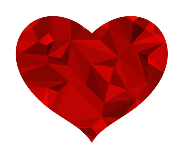 Coeur symbole colordul vecteur forme de tuile valentine — Image vectorielle