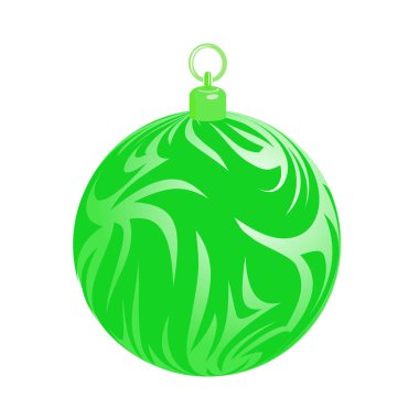 Donmuş desenli Noel topu çimenleri sallıyor..