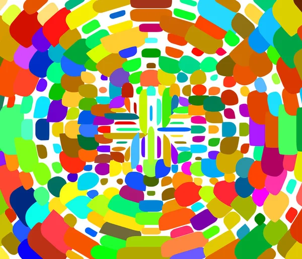 Imbuto a spirale superiore in piastrelle geometriche colorate — Vettoriale Stock
