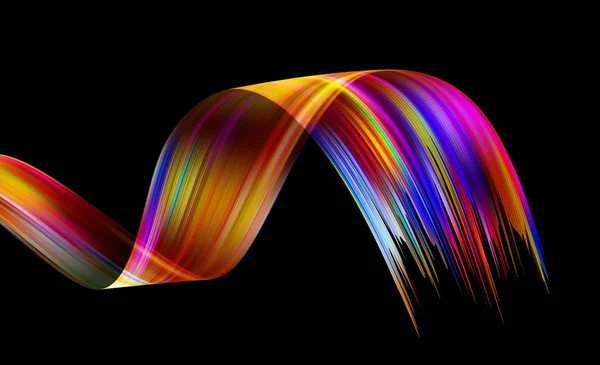 Renkli fırça darbesi. Dalga deniz izole hattı