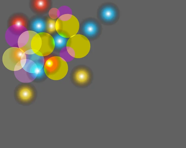 Illustration vectorielle de points lumineux néon flous — Image vectorielle